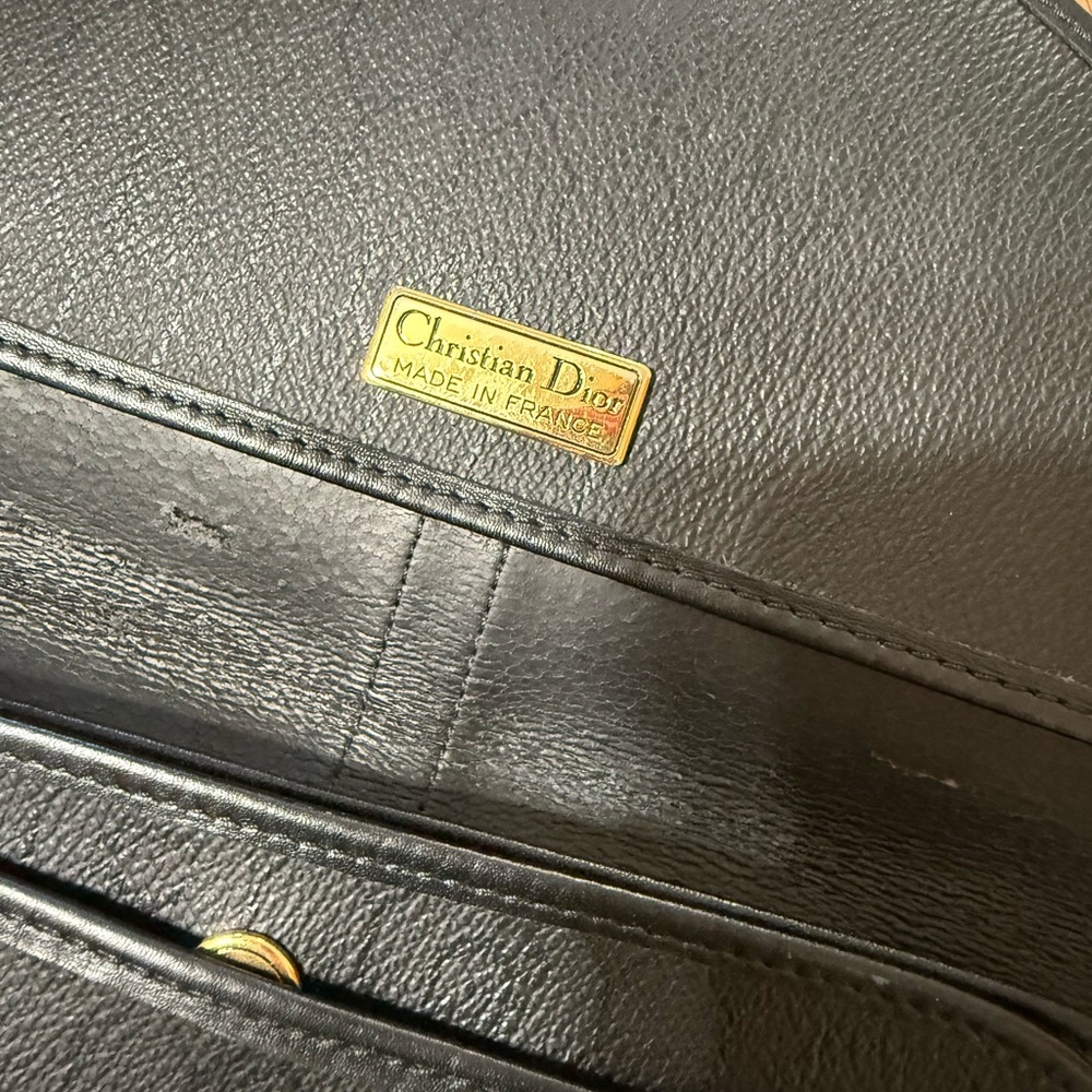 Dior Black Leather Chain Shoulder Bag with Gold Hardware - Picture 3 of 4